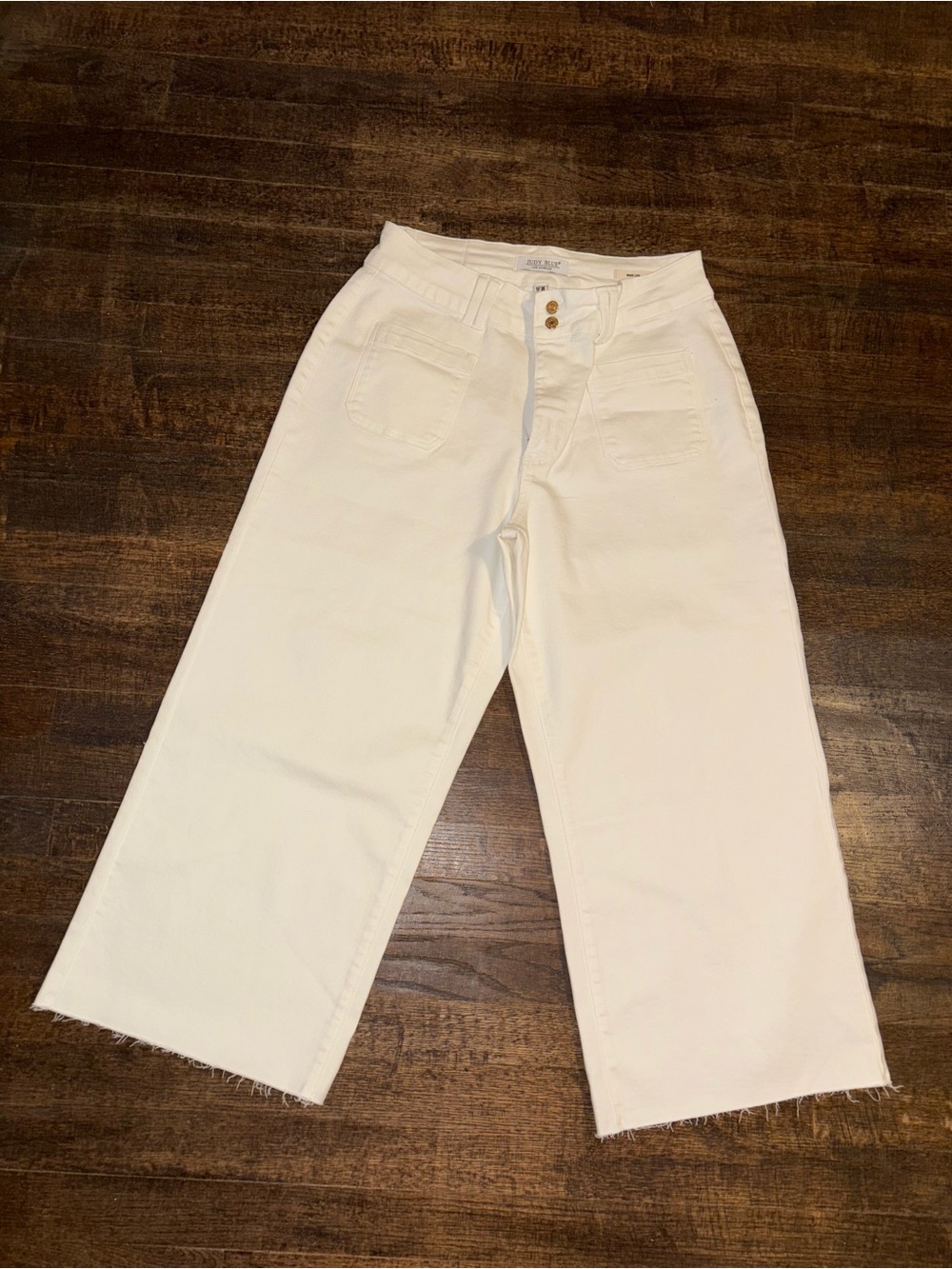 Judy Blue High-Rise White Wide-Leg Jeans for Women